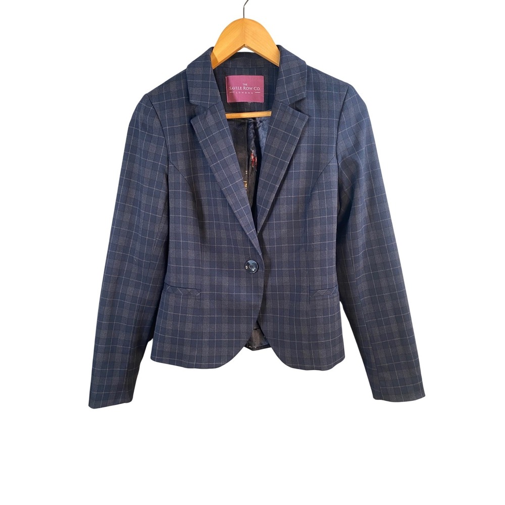 The Savile Row‎ Co Blazer Small Plaid Elbow Patches Preppy Heritage Academia